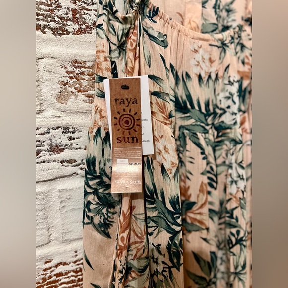 Raya Sun Brand New Floral Hawaiian Tropical Sundress Size M - Picture 10 of 11